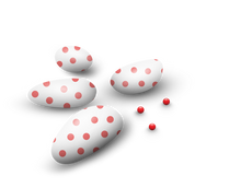 Carica l'immagine nel visualizzatore di Gallery, PAPA Confetti di cioccolato stampati con fantasia Pois 500gr - vari colori