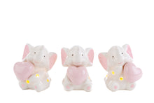 Carica l'immagine nel visualizzatore di Gallery, elefantino porcellana led celeste e rosa 6,5x8,5cm - Le stelle