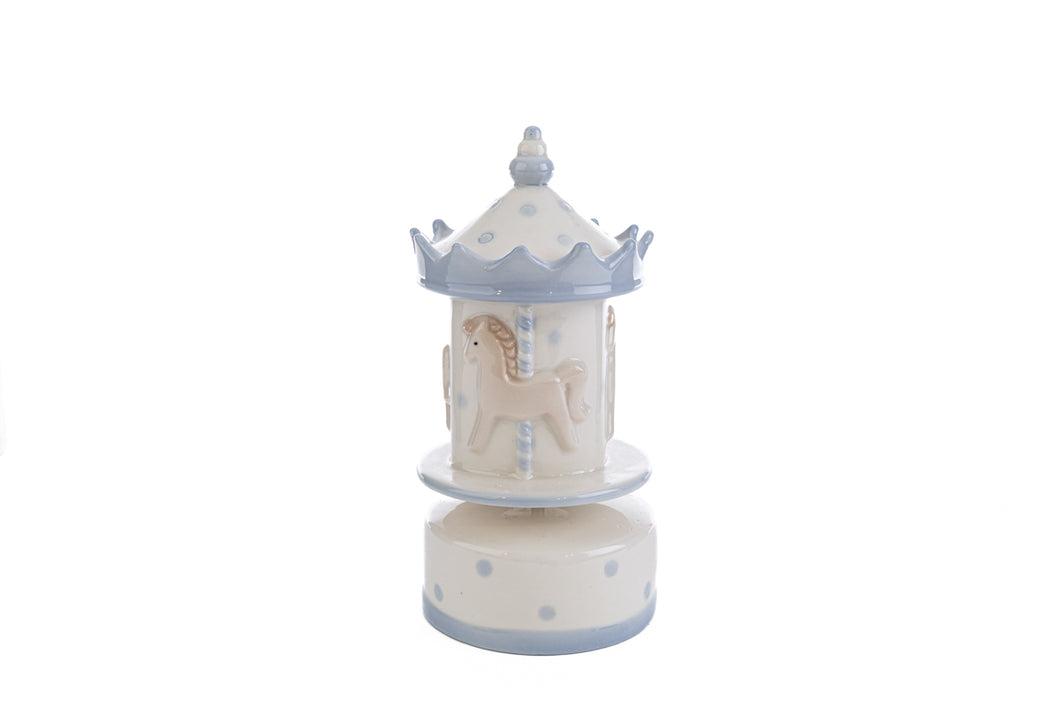 Carillon giostrina porcellana celeste 16cm - Le stelle