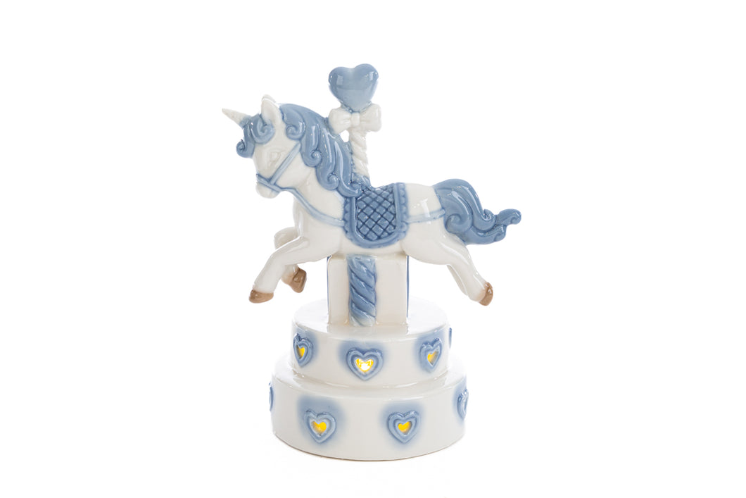 unicorno porcellana led celeste - Le stelle